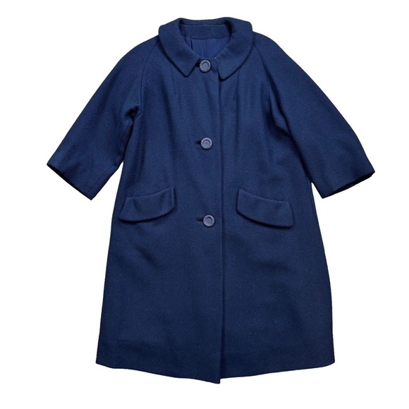 Vintage Long Blue Coat Rockabilly - Picture 1 of 8